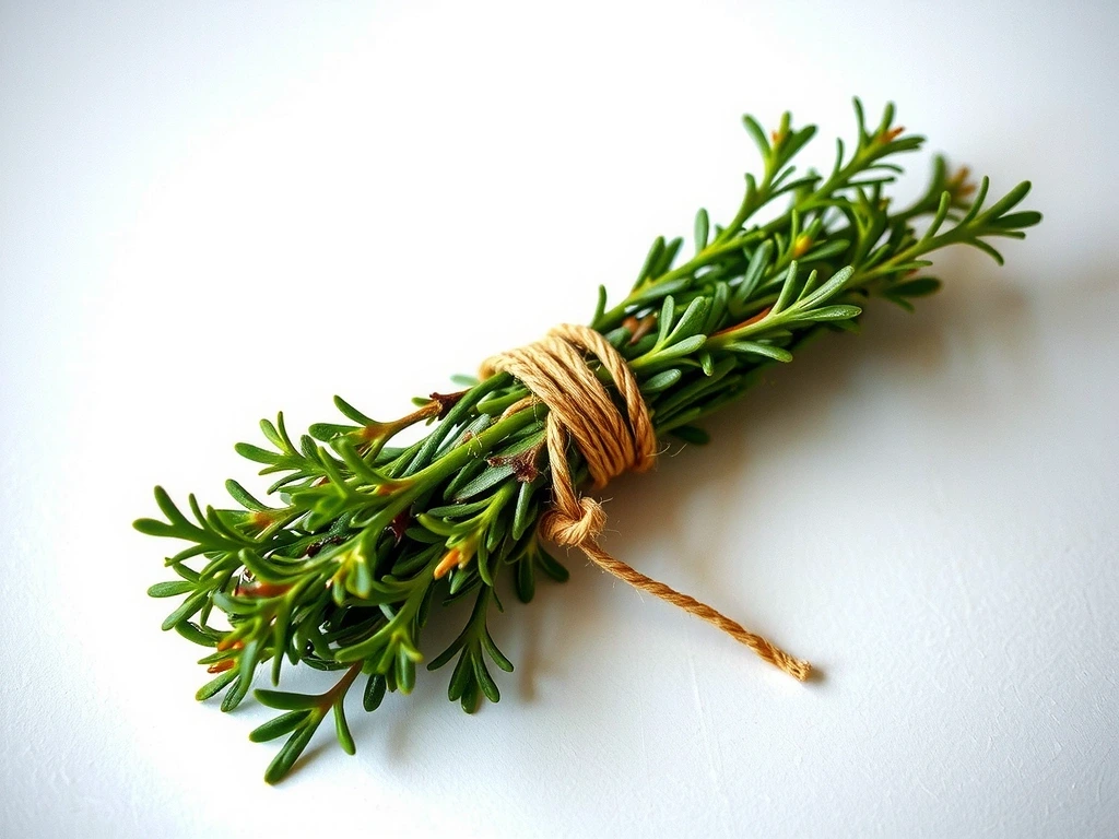 Bouquet de romarin et bouleau